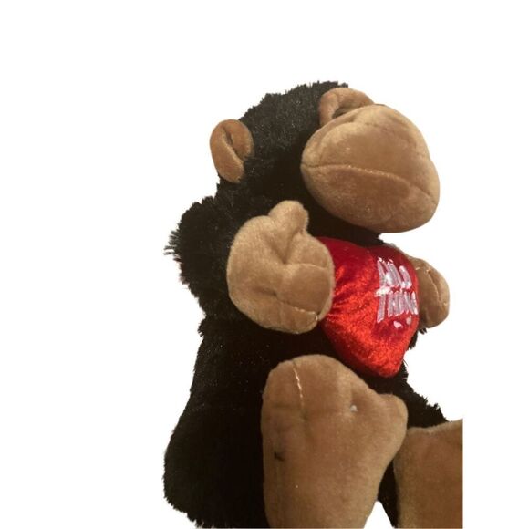 Stuffed Animal Monkey Wild Thing Heart Love Valentines Day Zoo Anniversary Roman - Picture 5 of 6